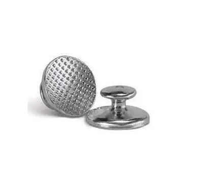 Botón lingual redondo metálico 10u Proser