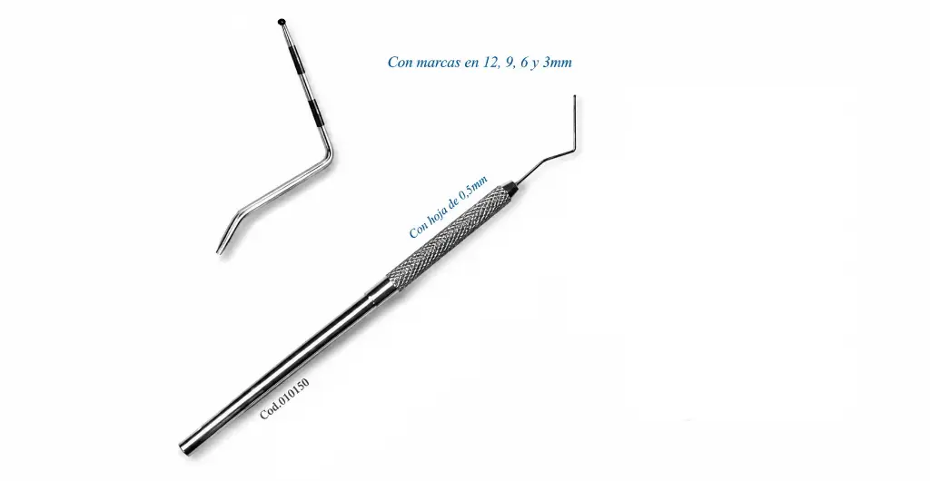 Sonda calibrada con bola periodontal