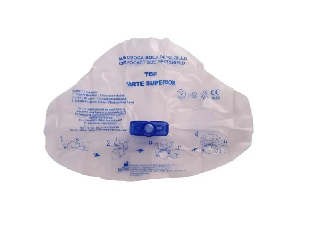 Mascarilla boca-boca bolsillo con válvula antirretorno 1u