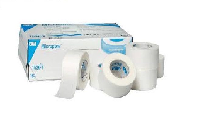 Esparadrapo papel MICROPORE blanco 9,1m x 2,5cm 12u