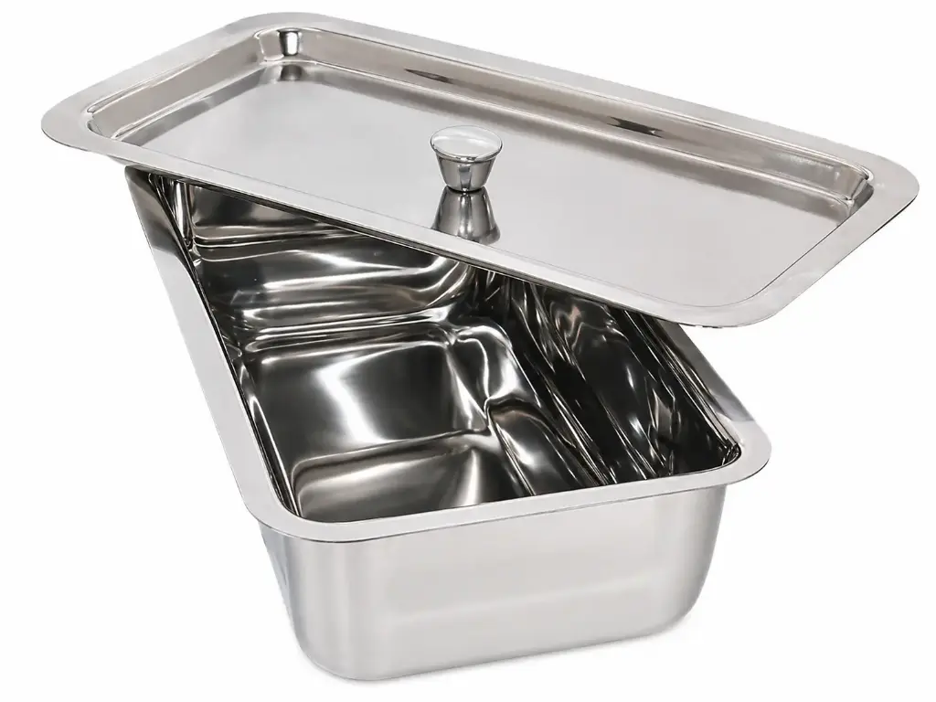 Caja con tapa y tirador inoxidable Quiroproser®