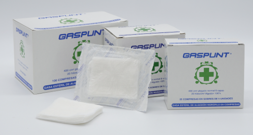 Gasa algodón estéril 20 sobres x 5u - 100u