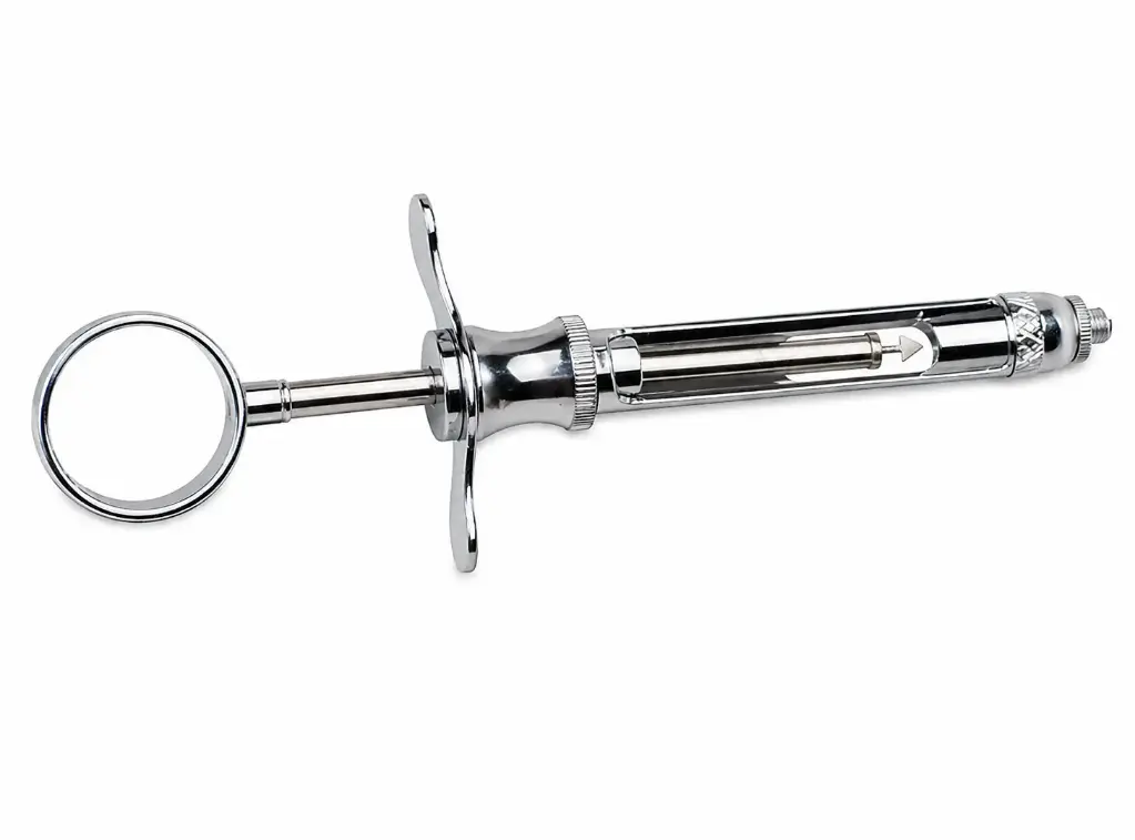 Jeringa anestesia 1 anillo aspiración con arpón Quiroproser