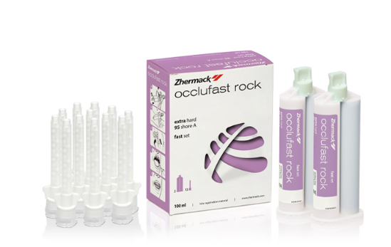 Occlufast Rock registro mordida 2x50ml 12 puntas Zhermack.