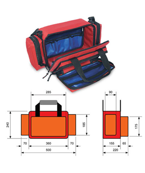 Bolsa de emergencia para traumatologia