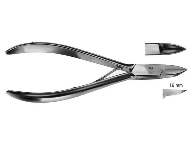 Alicate uñas encarnadas fuerte 13 cm - 16 mm corte Aesculap HF478R
