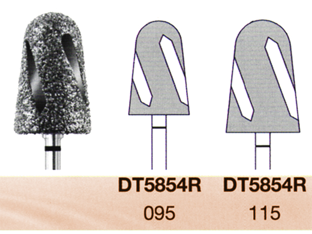 Fresas diamantadas Fig-DT5854R Grano supergrueso HP 1u Busch