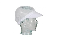 [030019] Cofia malla s/modelo visera c/blanco