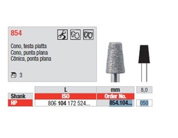 [854.104.050] Fresa diamantada. Fig-854. -G.medio cal.050