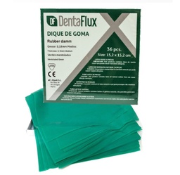 [020300] Diques medios verdes 15,2x15,2cm 36u Dentaflux