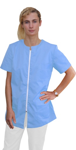 [13821] Camisa con cremallera Azul