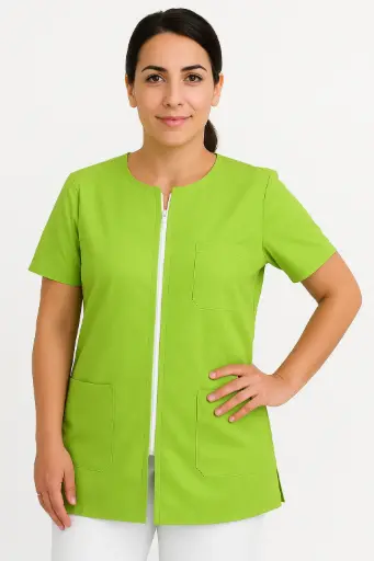 [13824] Camisa con cremallera Pistacho