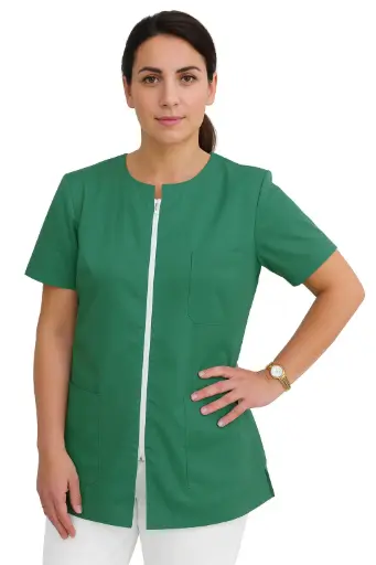 [13827] Camisa con cremallera Verde