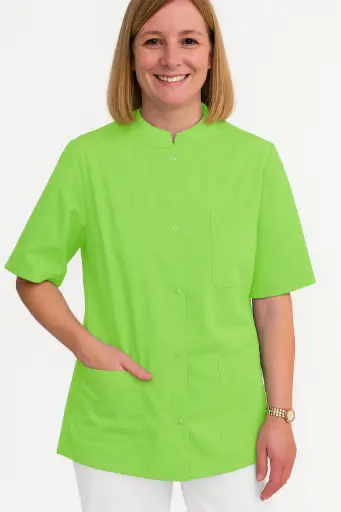 [13830] Camisa abotonada manga corta Pistacho