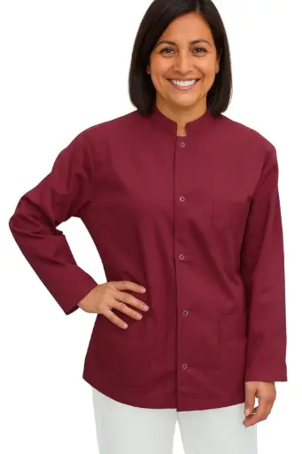 [13837] Camisa abotonada manga larga Granate