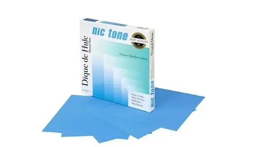 Dique De Goma Azules Caja De 36 Unidades. 15x15 Cm 