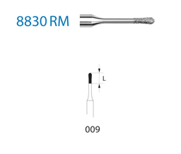 [8830RM.314.009] Fresa diamante turbina Fig.8830RM314 cal.009 - Komet 5u