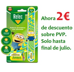 [N04142] RELEC PULSERA INFANTIL MINIONS AMARILLA  REPELENTE  MOSQUITOS