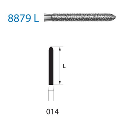 [8879L.314.014] Fresa diamante turbina Fig.8879L314 cal.014 - Komet 5u