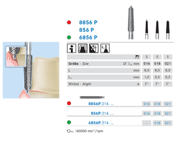 Fresa diamante turbina Fig.6856P314 - Komet 5u