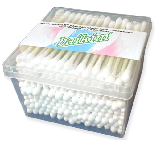 [010010] Bastoncillos algodón 200u