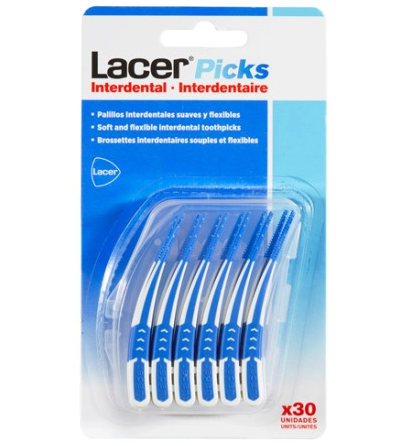 [N04638] Lacer Picks cepillos interdentales flexibles 30 u