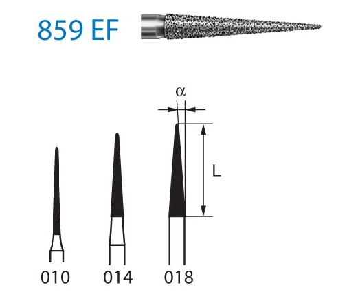 [16268] Fresa diamante turbina Fig.859EF314 - Komet 5u