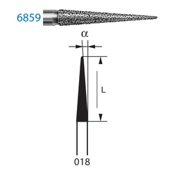 [6859.314.018] Fresa diamante turbina Fig.6859314 cal.018 - Komet 5u