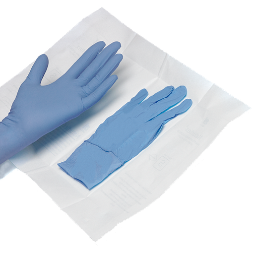 [16687] Guantes examen nitrilo estériles sin polvo Naturflex 50p Bimedica