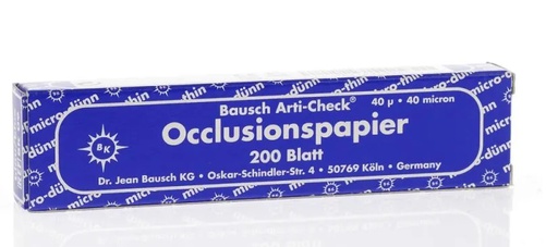 Papel articular 40 micras Bausch 200u