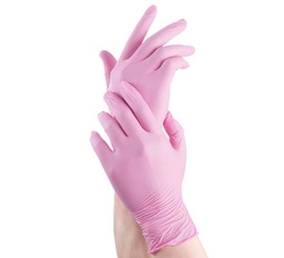 Guantes de nitrilo rosa sin polvo Sensitive 100u Sanyc