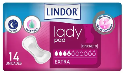 [167039] Compresas LINDOR Lady Extra 4 gotas Bolsa 14u