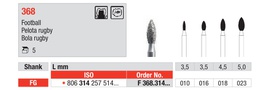 [278] Fresas diamantadas Fig-368 Grano fino Edenta 5u.