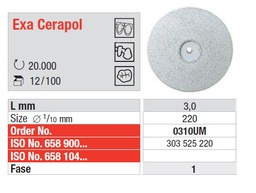[0310UM] Exa Cerapol Pulidor Cerámica Forma Disco sin montar Gris Claro 100u Edenta
