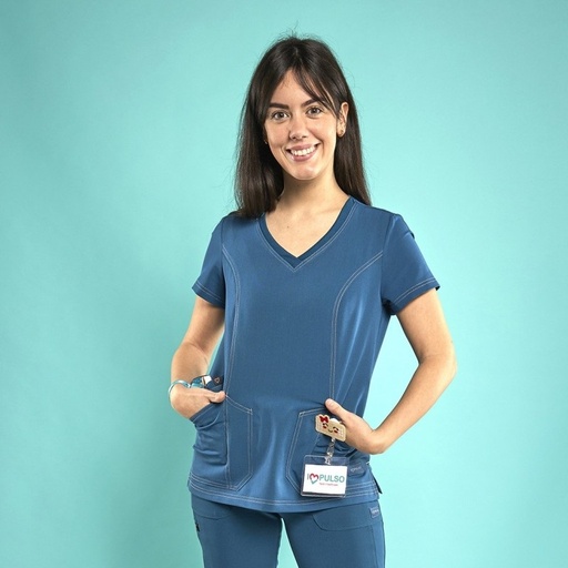 [17218] Casaca Mujer Energy Color Azul Caribe Impulso