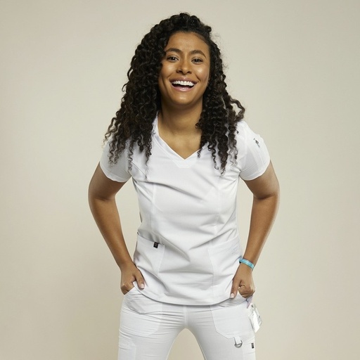 [17250] Casaca Mujer Loving Silvercare Color Blanco Impulso