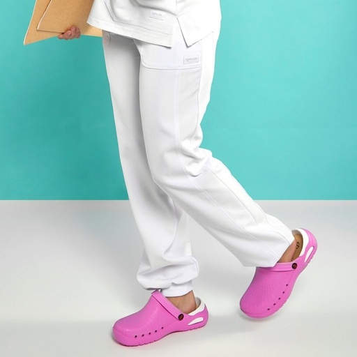 [17257] Pantalón Mujer Jogger Organic Color Blanco Impulso