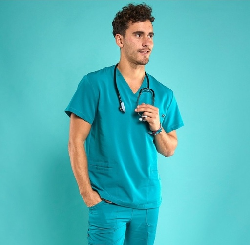 [17317] Casaca Hombre Cardio Color Agua Marina Impulso