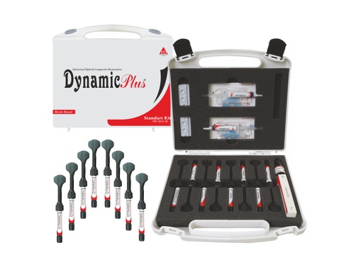 [PRD.100.01.101] Dynamic Plus Standard Kit Composite Microhíbrido Universal Fotopolimerizable 8 x 4g jer President Dental