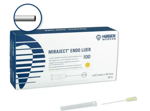 [N09102] MIRAJET ENDO LUER agujas 0,3 x 40mm 100 u