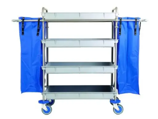 Carro Ropa Limpia 4 Bandejas 147x56x128cm