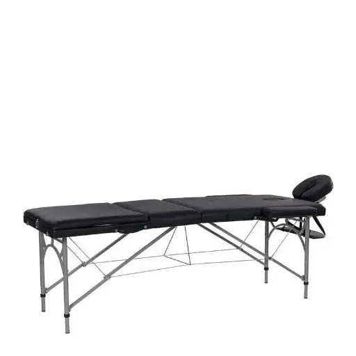 [WKF021.A12] Camilla masaje portátil Vastis Negra Estructura Aluminio 196x70,5x64/90,5 cm Weelko 