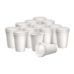 [020176] Vasos plástico color blanco 160ml 100u