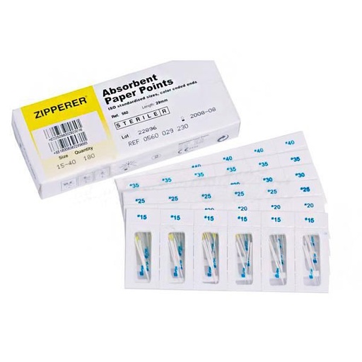 [z1233] Puntas de papel estériles 180u. -Surtido n.45-80