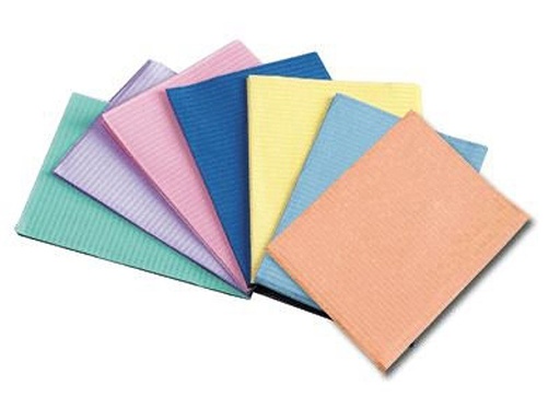 [4293] Tallas papel plástico colores 500u Servilleta/babero 