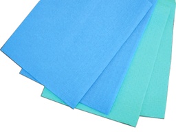 Tallas papel plástico azul/verde 500u Euronda