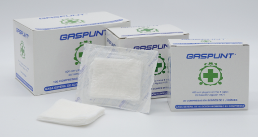 [010063] Gasa algodón estéril 20 sobres x 5u - 100u