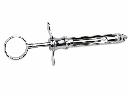 [0401331] Jeringa anestesia 1 anillo aspiración con arpón Quiroproser