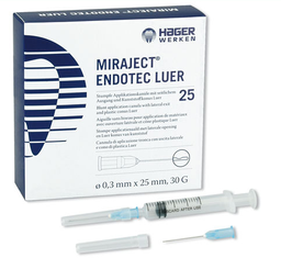 Agujas Miraject Endotec Luer 25u Hager&amp;Werken