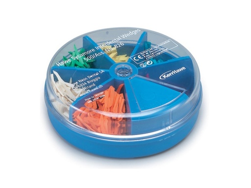 [826] Cuñas de madera surtido 500u con dispensador - KerrHawe